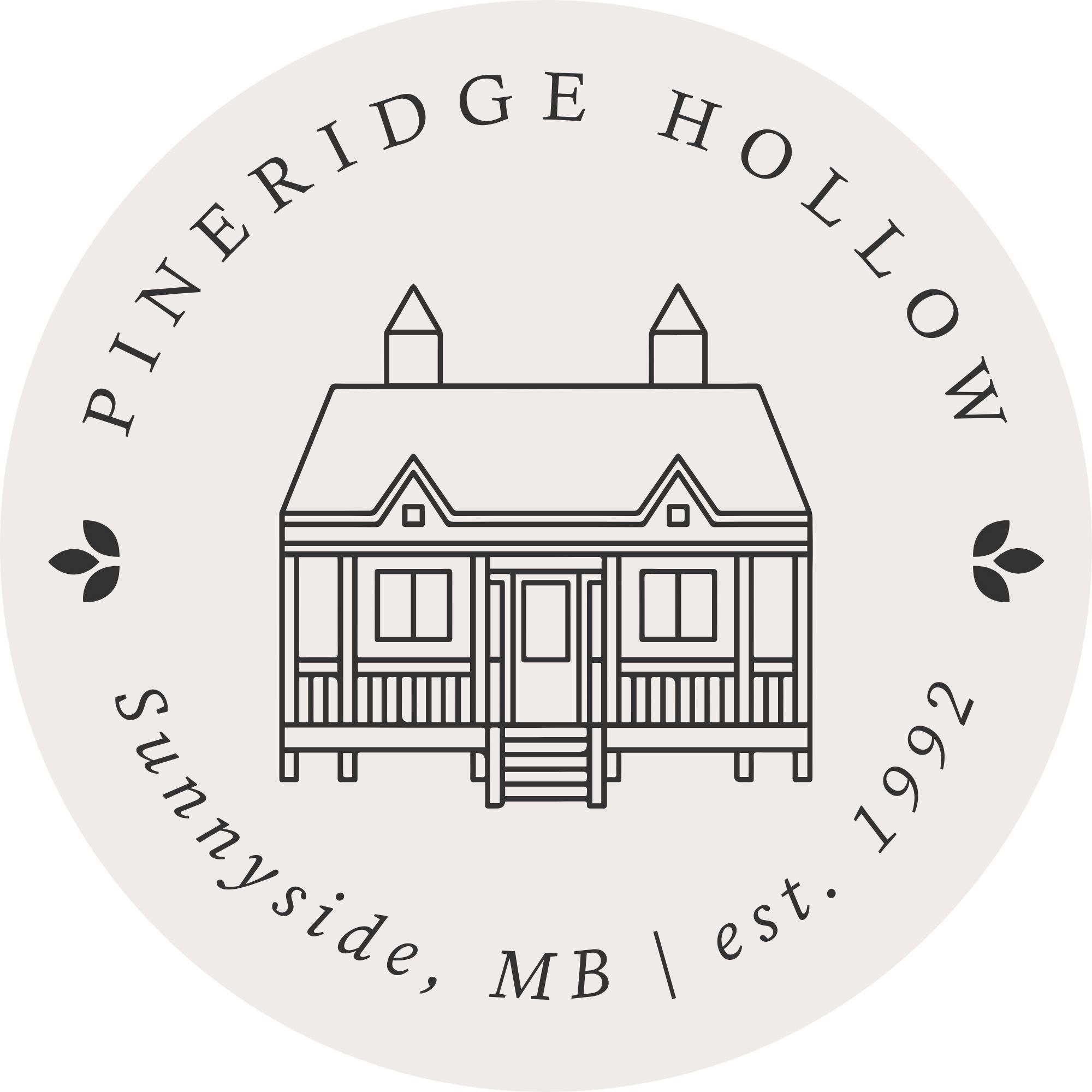 Pineridge Hollow Logo, Sunnyside, MB | est. 1992
